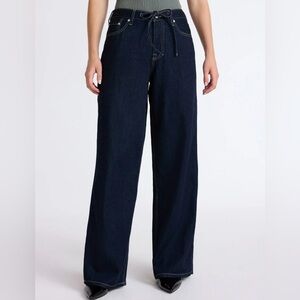 Scoop Low Slung Wide Leg Loose Jeans